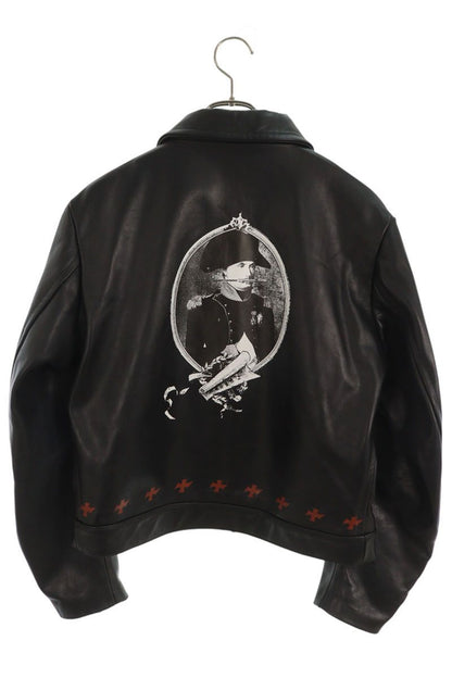 ENFANTS RICHES DEPRIMES Back Human Leather Jacket Size L