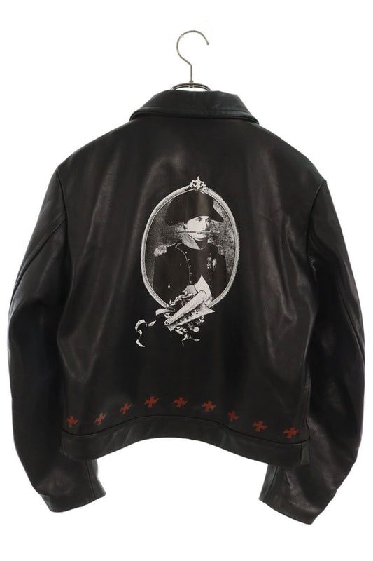 ENFANTS RICHES DEPRIMES Back Human Leather Jacket Size L