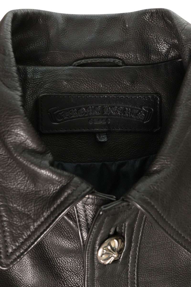 Chrome Hearts CLASSIC JEAN LTHR Leather Jacket Size L