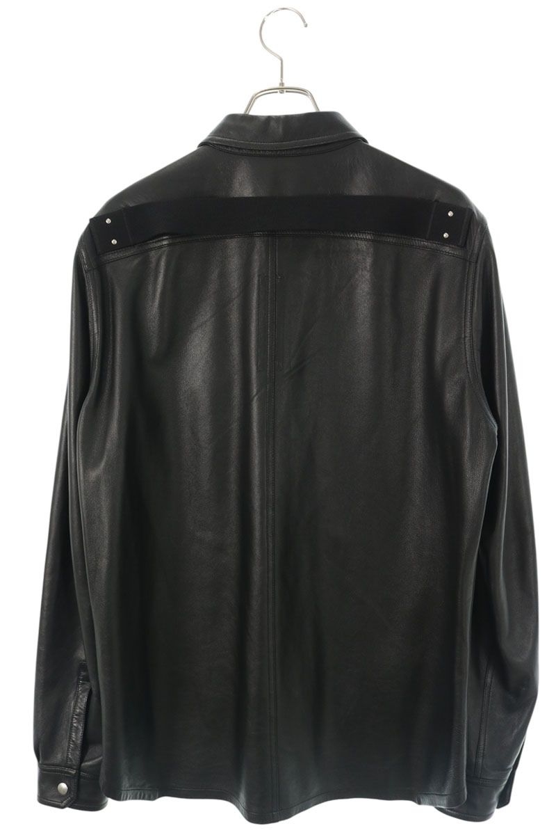 Rick Owens 22AW Sheepskin Shirt Leather Jacket Black Size 48