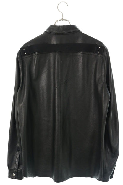 Rick Owens 22AW Sheepskin Shirt Leather Jacket Black Size 48