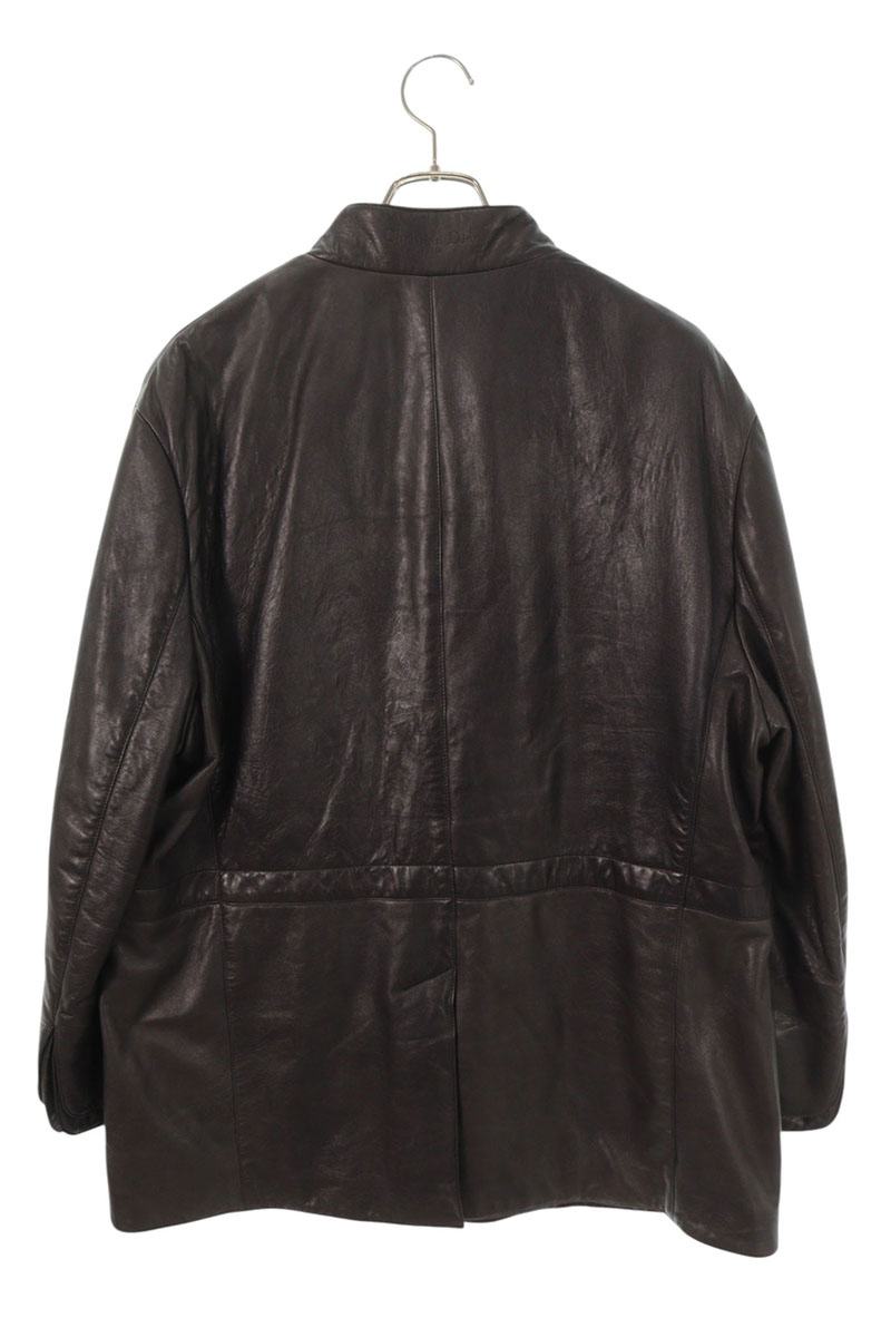 DIOR 24AW Lambskin Rider Leather Jacket Black Size 52