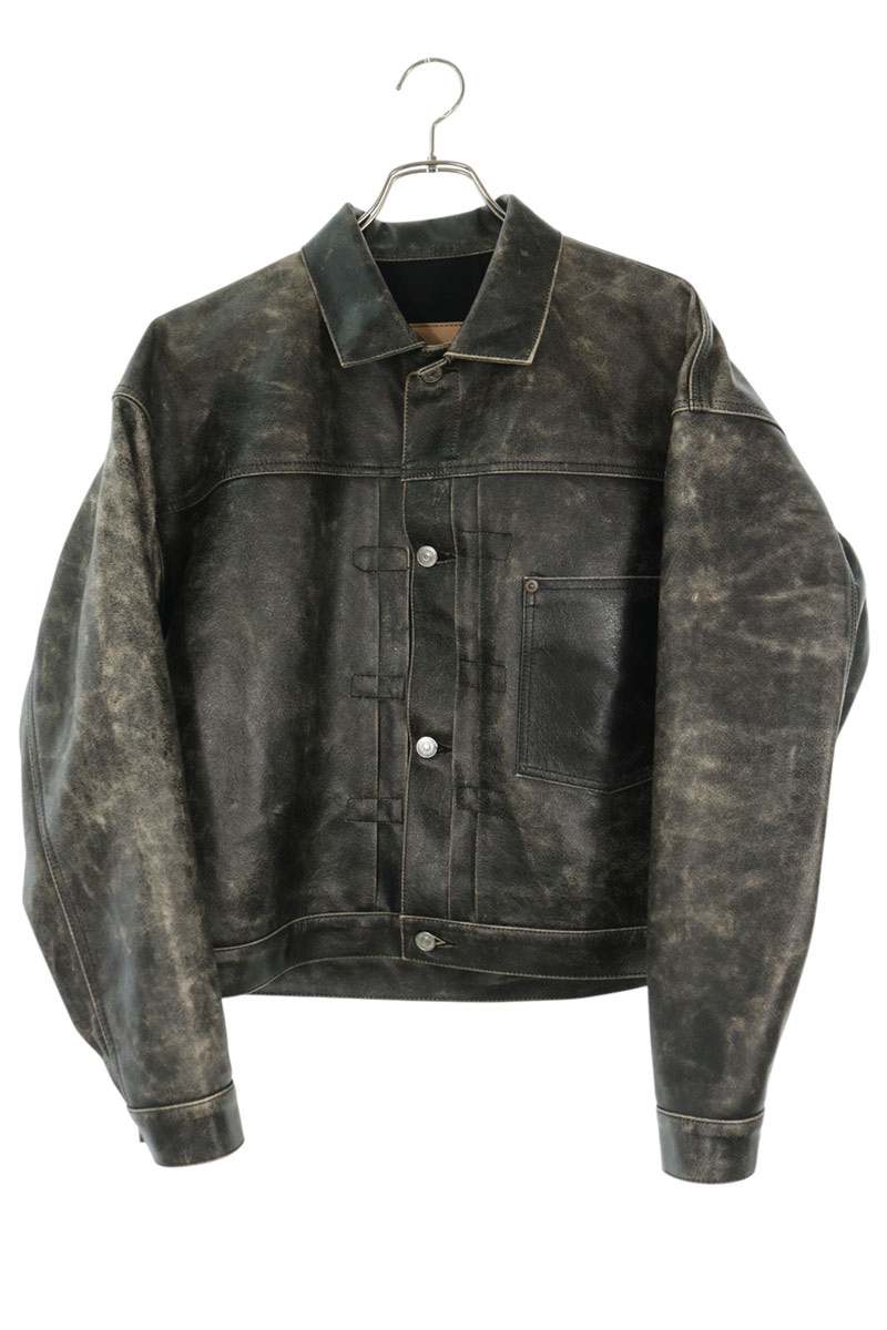 SAINT MICHAEL 26SS Berberjin Vintage Leather Jacket Size 1