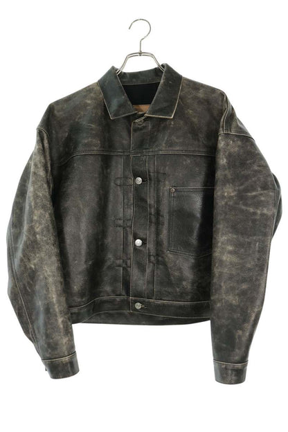 SAINT MICHAEL 26SS Berberjin Vintage Leather Jacket Size 1