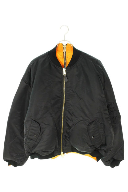 VETEMENTS 25SS Black Reversible Double Zip Bomber Size XS