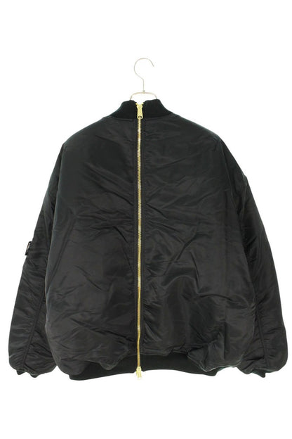 VETEMENTS 25SS Black Reversible Double Zip Bomber Size XS