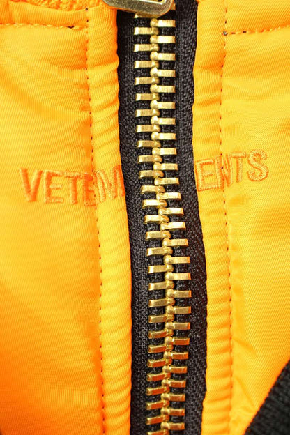 VETEMENTS 25SS Black Reversible Double Zip Bomber Size XS