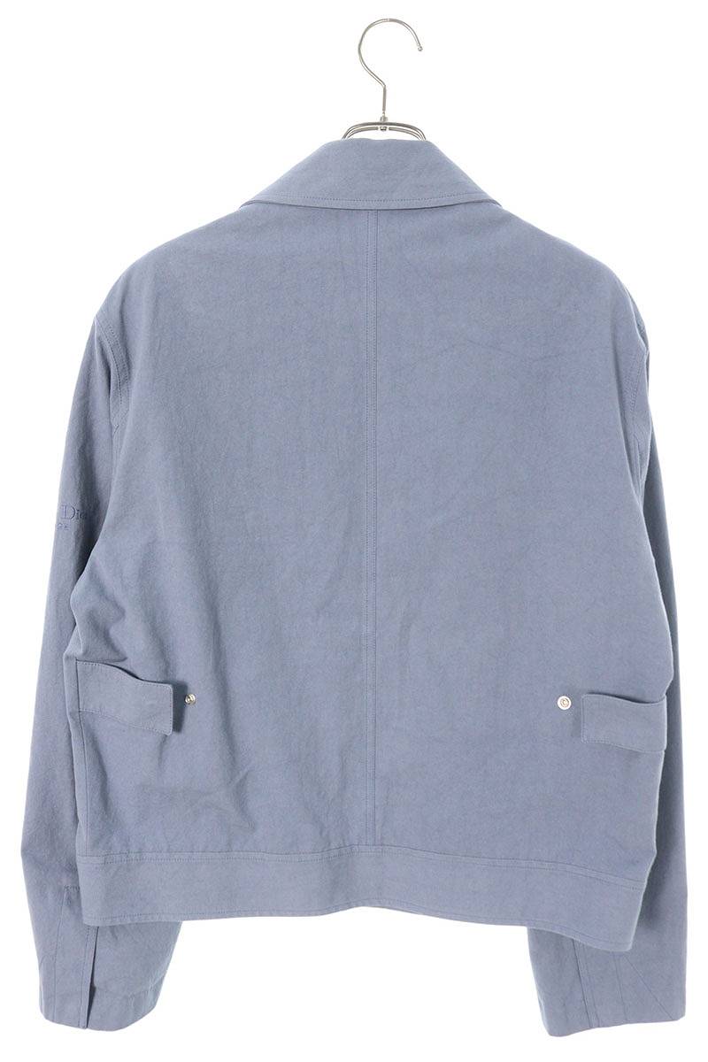DIOR Blue Cotton Buckle Couture Blouson Size M