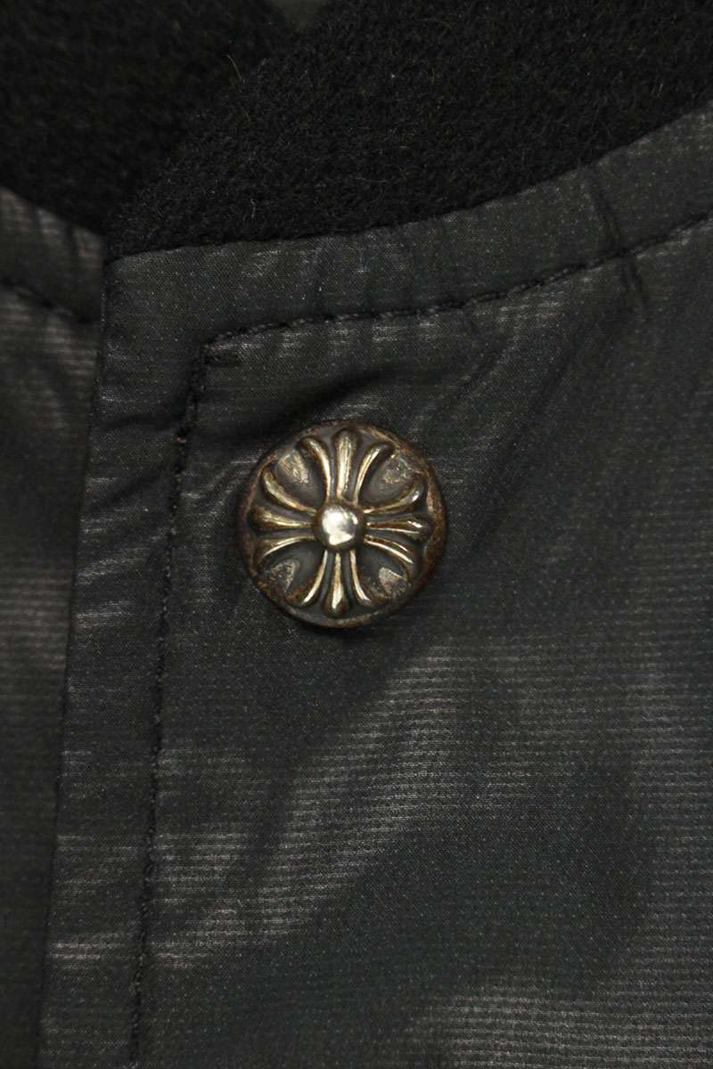 Chrome Hearts Leather Panel Linen Blouson Size L