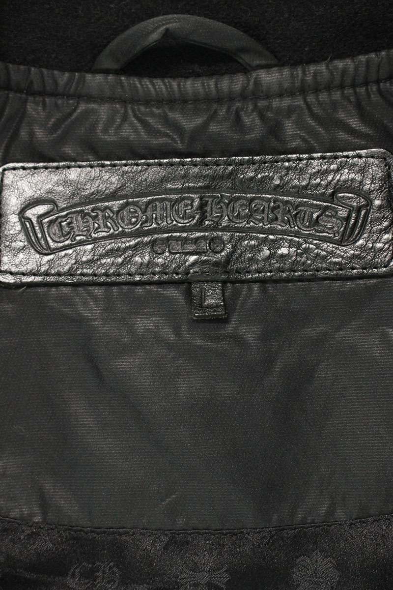 Chrome Hearts Leather Panel Linen Blouson Size L