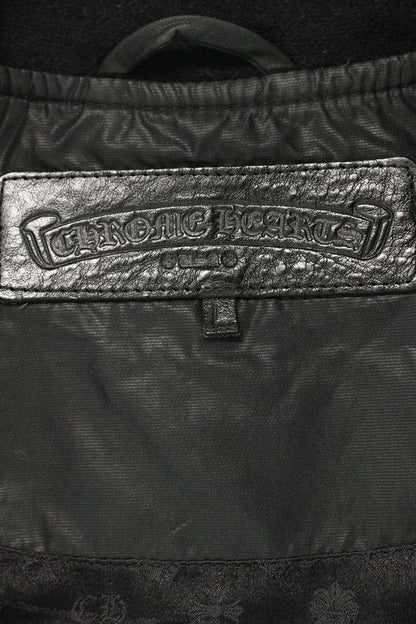 Chrome Hearts Leather Panel Linen Blouson Size L