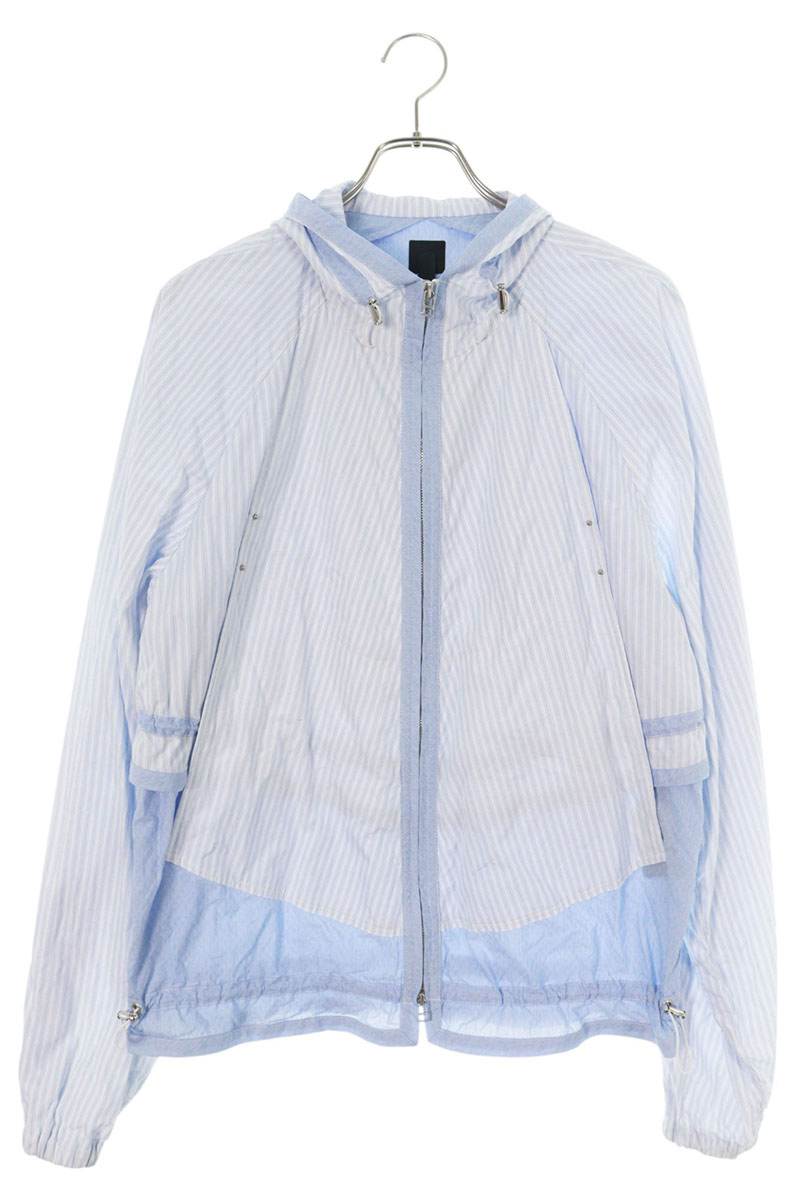 J.L-A.L 25SS Light Blue Mica Hooded Shirt Blouson Size S