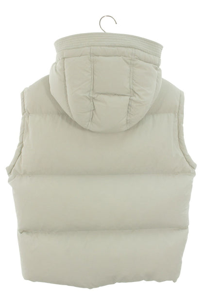 DIESEL Off White Padded Oversized Nylon Vest Blouson Size M