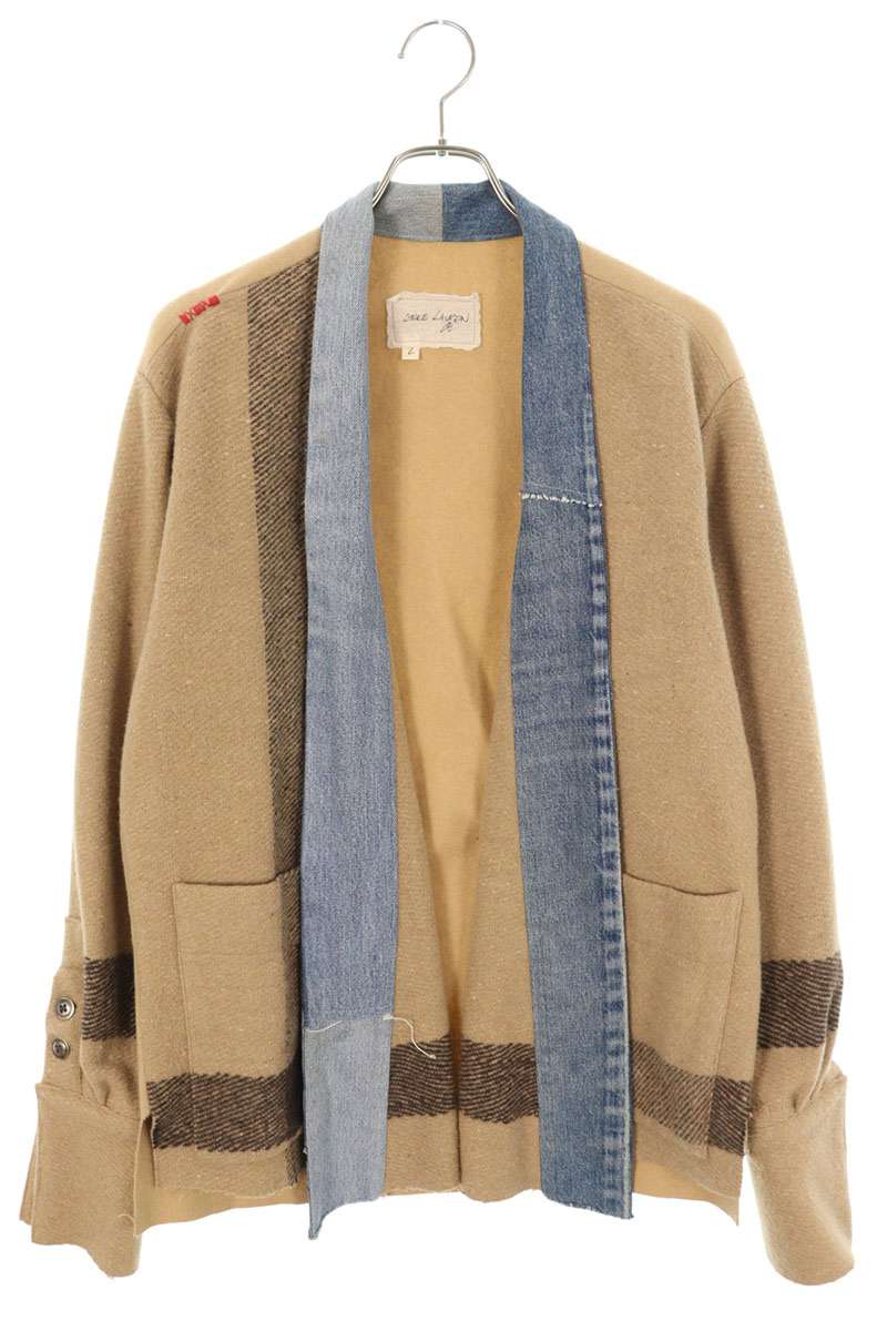 GREG LAUREN STRIPED BLANKET BOXY KIMONO Blouson Size M