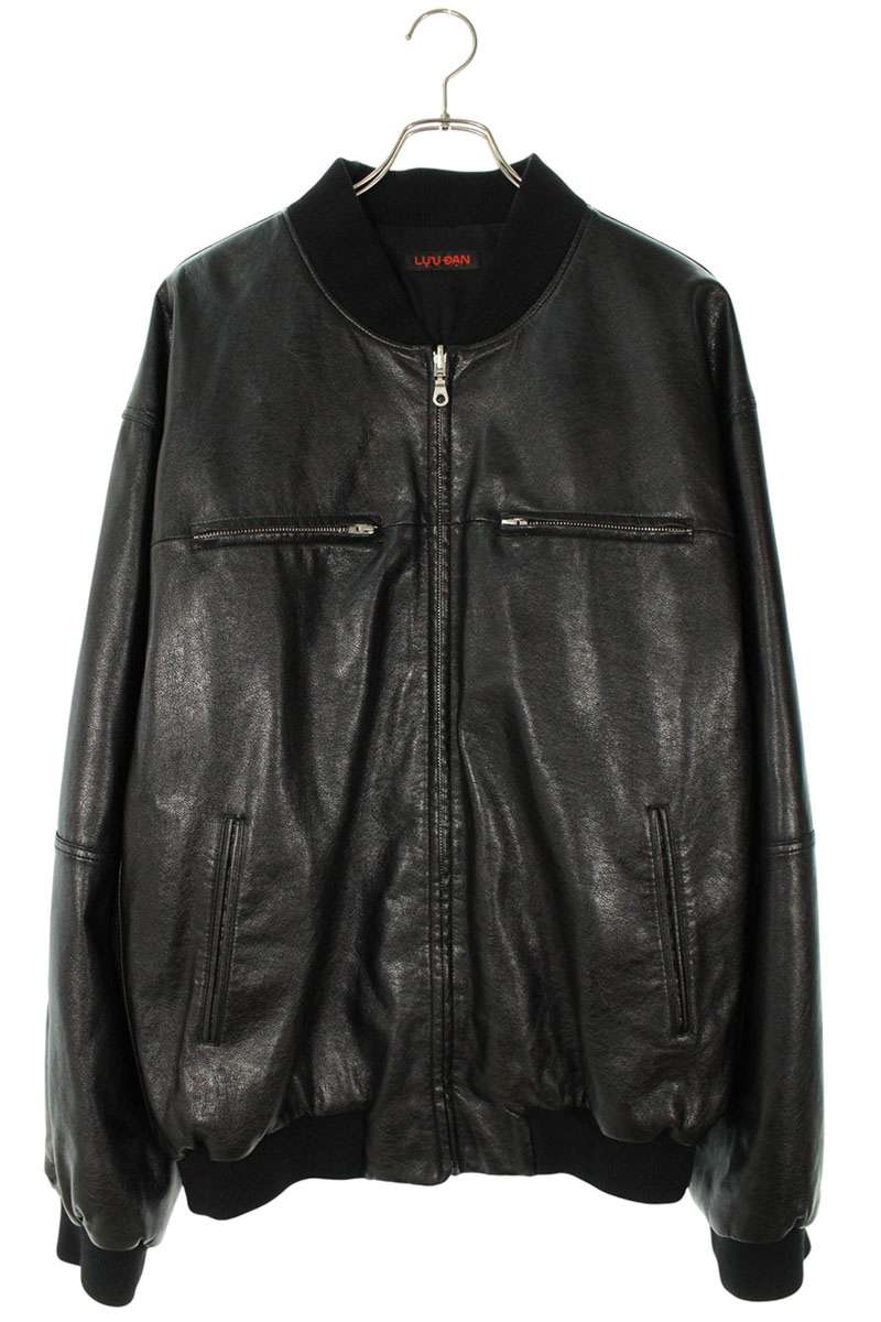 LUU DAN Leather Blouson Black Size 48