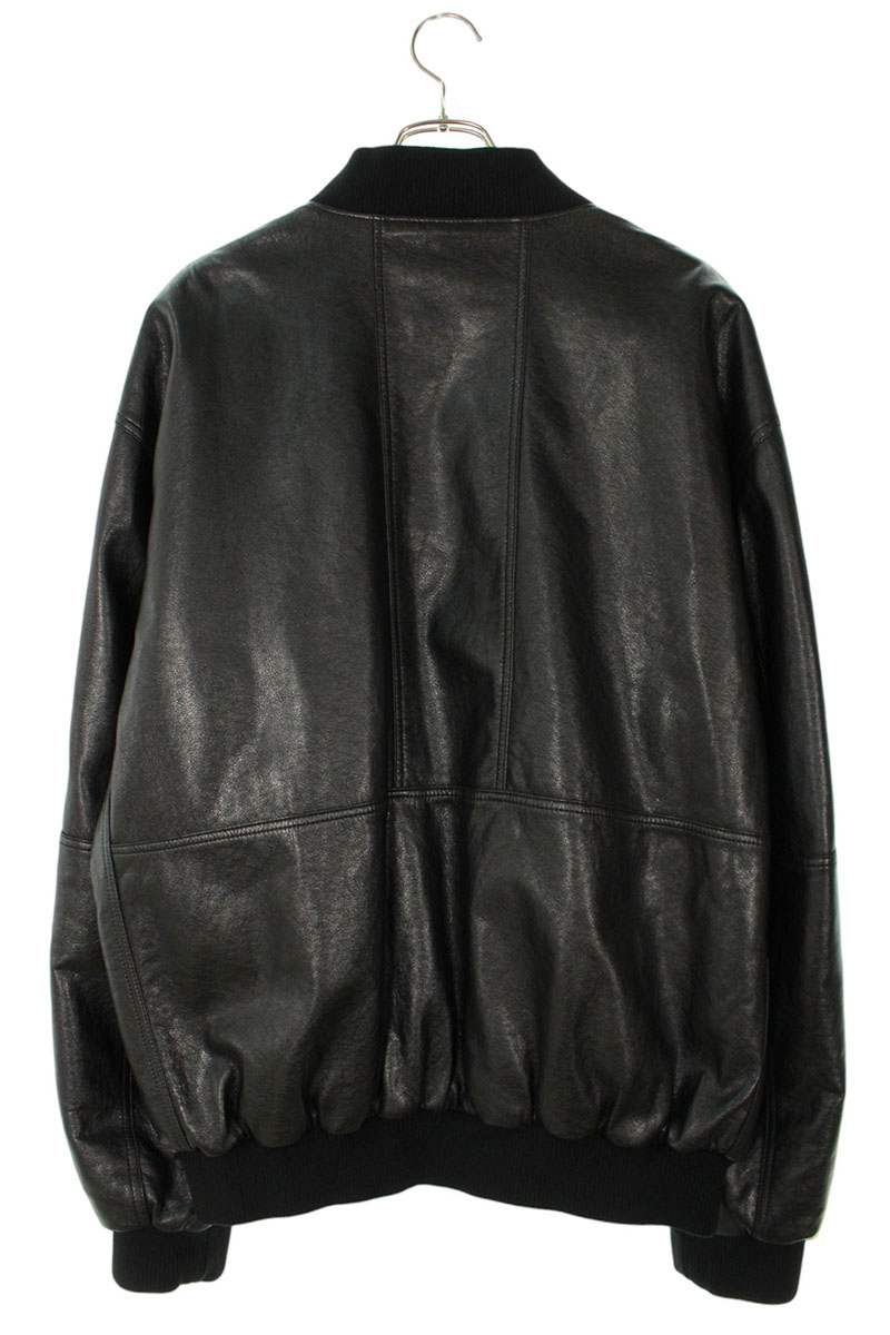 LUU DAN Leather Blouson Black Size 48