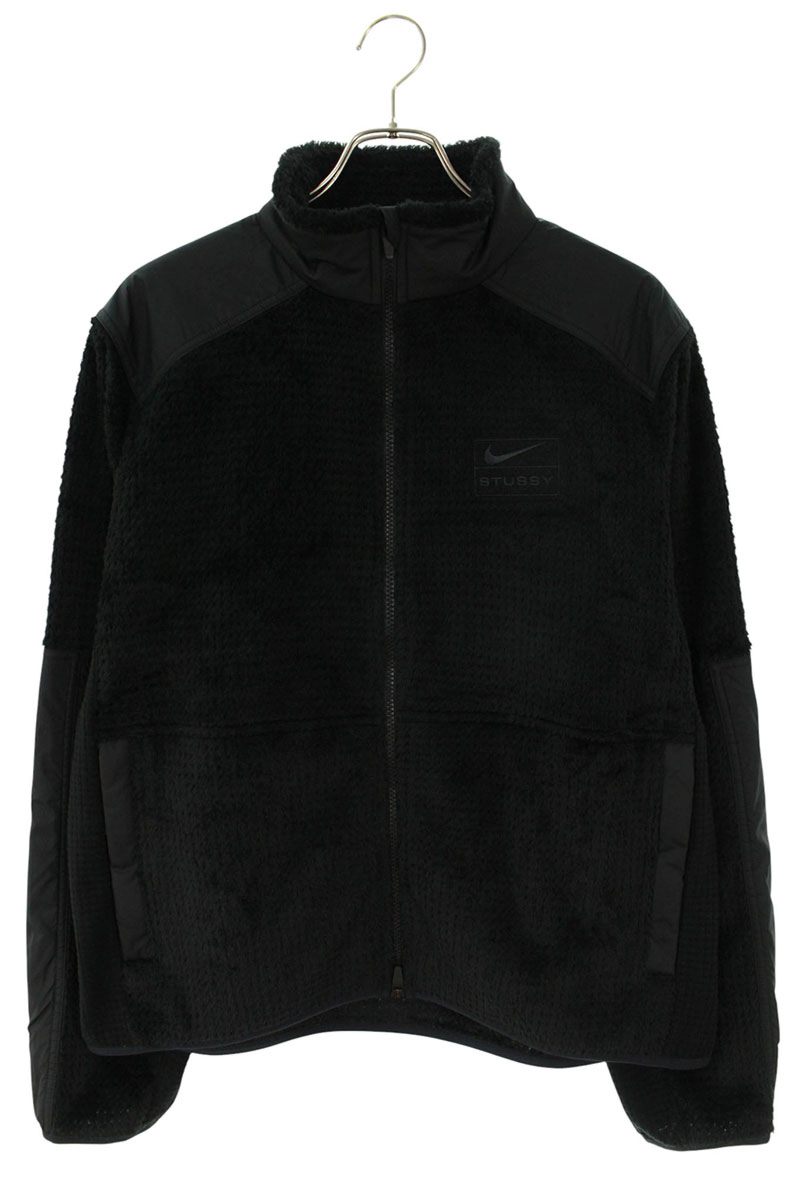 NIKE 25AW Stussy Logo Fleece Zip Blouson Black Size M