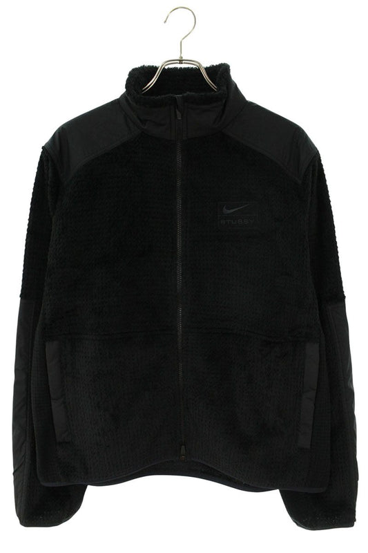 NIKE 25AW Stussy Logo Fleece Zip Blouson Black Size M