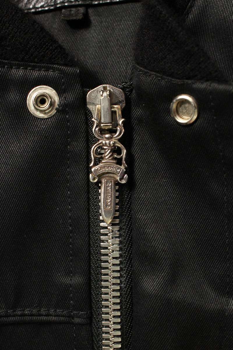 Chrome Hearts Quilted Double Zip Jacket Black/Silver Size M