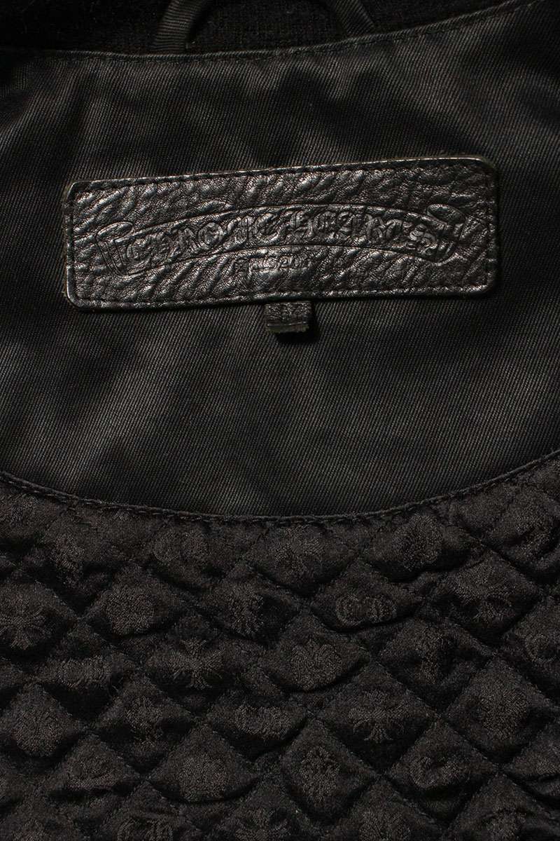 Chrome Hearts Quilted Double Zip Jacket Black/Silver Size M