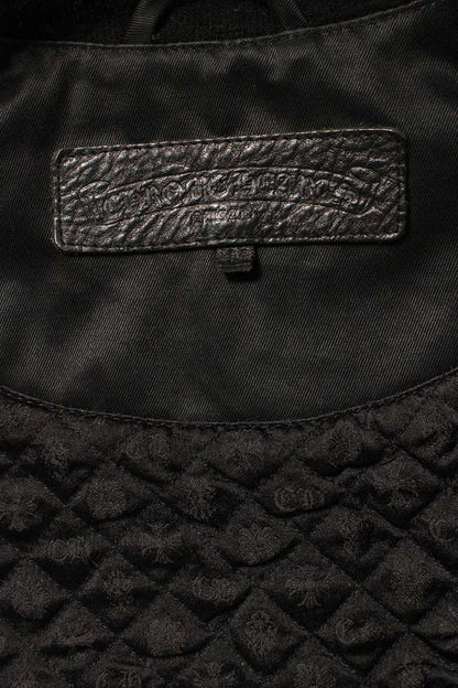 Chrome Hearts Quilted Double Zip Jacket Black/Silver Size M