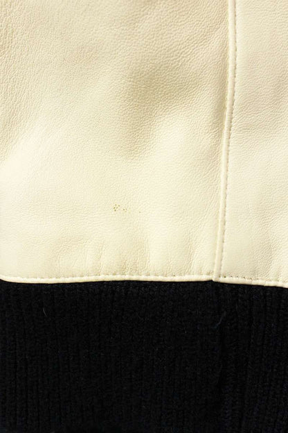 THOM BROWNE Leather Sleeve Bomber Jacket Multi Size 1