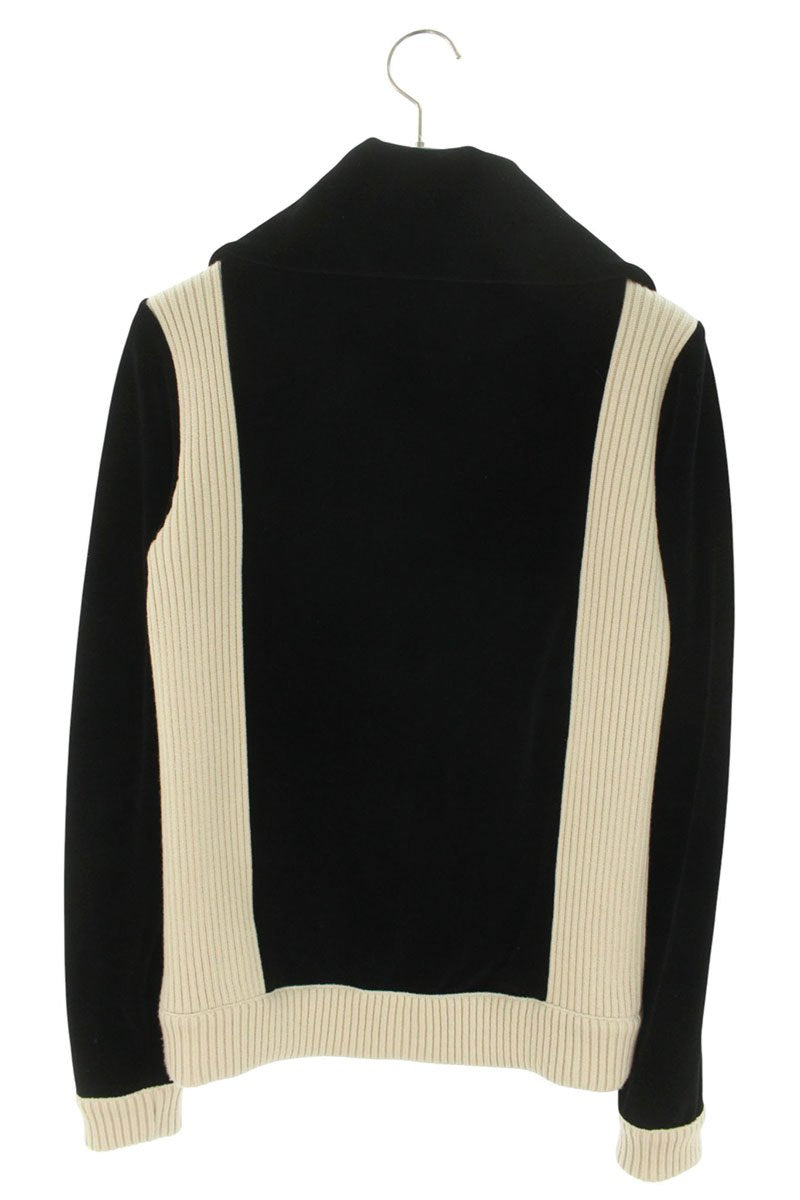 Valentino 25SS Logo Embroidered Zip Up Blouson Black x Beige Size XS