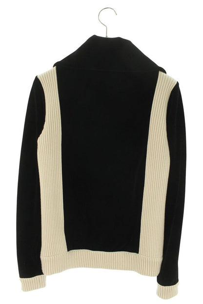 Valentino 25SS Logo Embroidered Zip Up Blouson Black x Beige Size XS