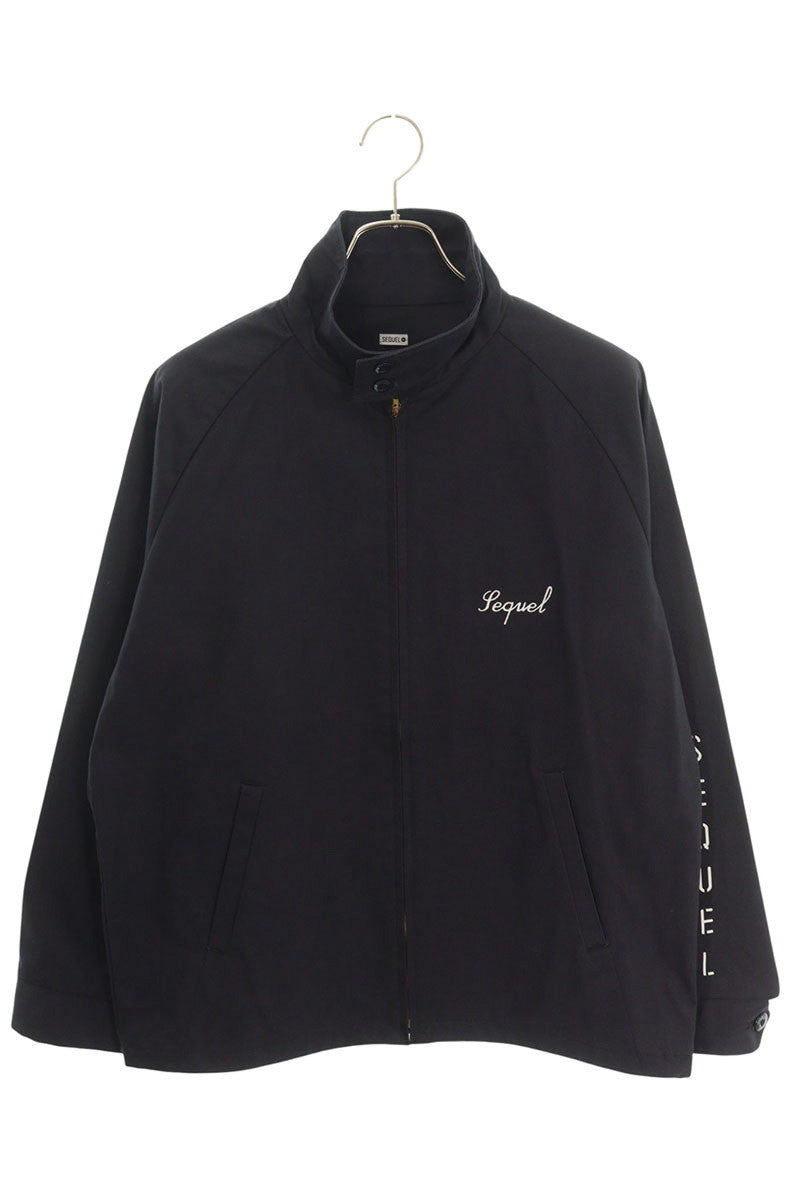 SEQUEL Logo Embroidered Blouson Navy Size L