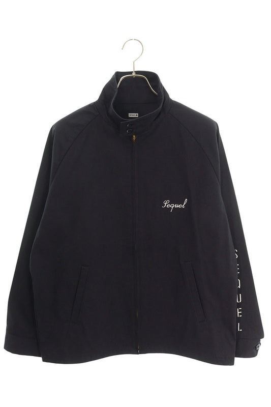 SEQUEL Logo Embroidered Blouson Navy Size L