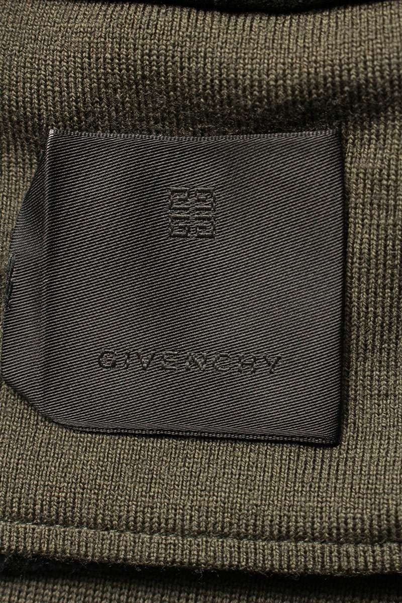 GIVENCHY Wool Hooded Varsity Jacket Khaki Size S