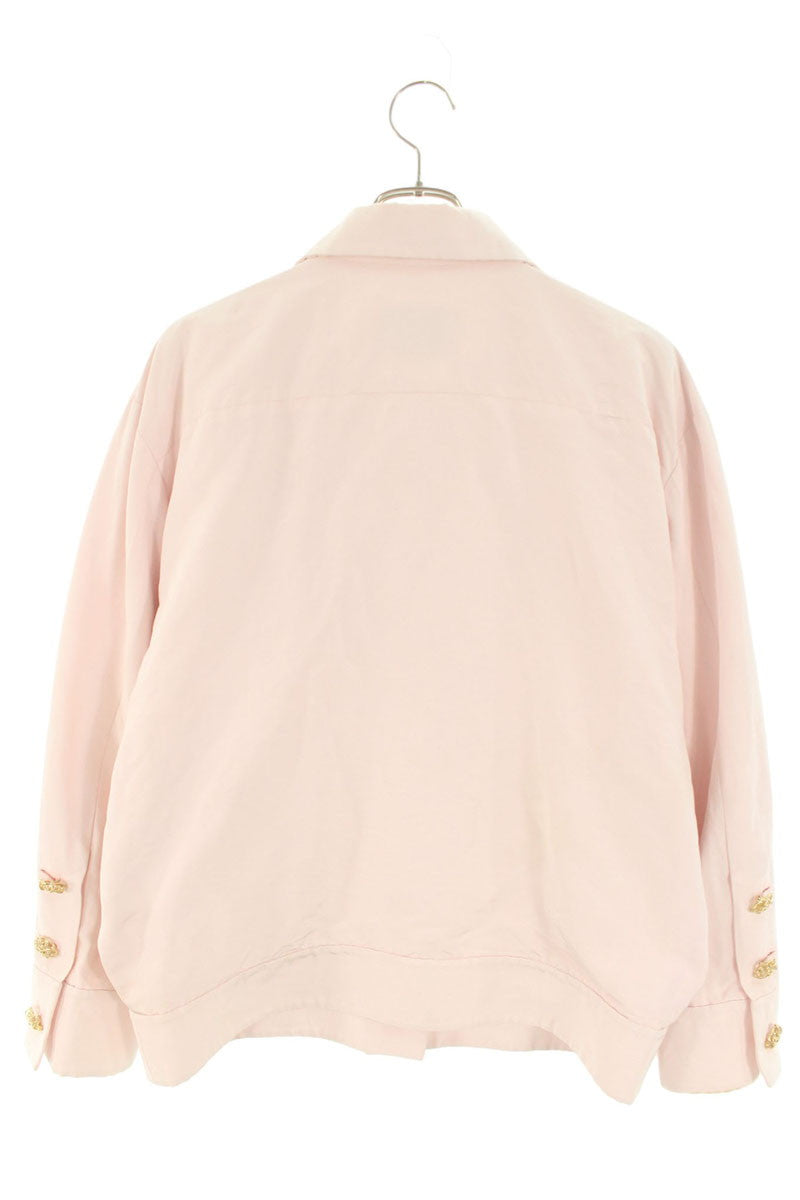 CHANEL Coco Mark Button Cotton Silk Blouson Multi Size XXS