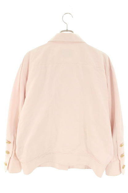 CHANEL Coco Mark Button Cotton Silk Blouson Multi Size XXS