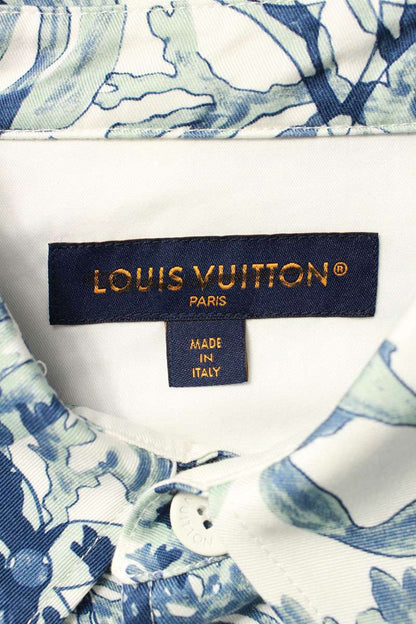LOUISVUITTON LV Logo Printed Cotton Blouson White Size XL