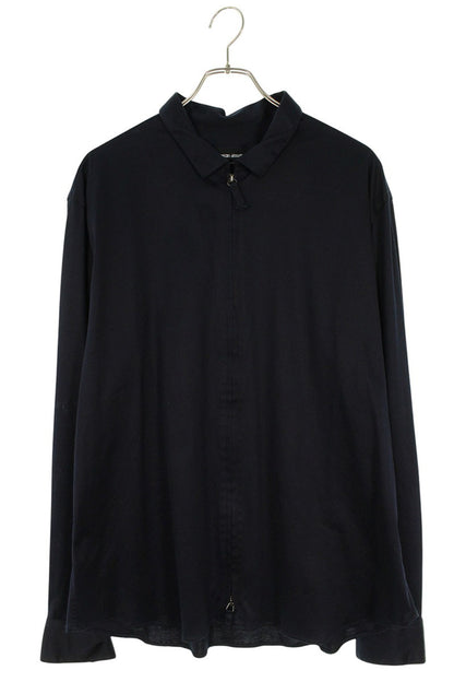 GIORGIOARMANI Cotton Zip Shirt Blouson Navy Size S