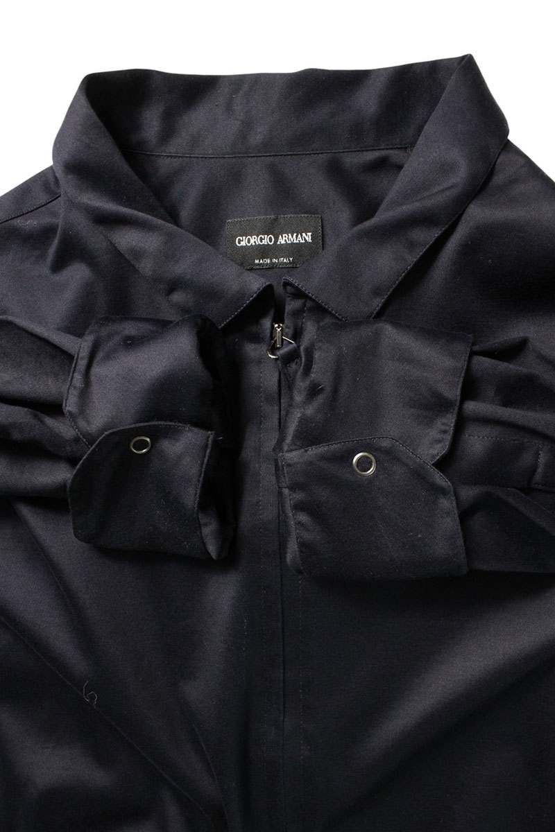 GIORGIOARMANI Cotton Zip Shirt Blouson Navy Size S