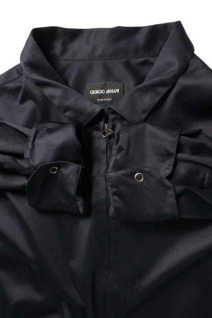 GIORGIOARMANI Cotton Zip Shirt Blouson Navy Size S