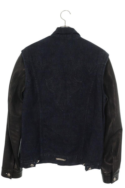 Chrome Hearts Leather Trim Horseshoe Button Blouson Size M