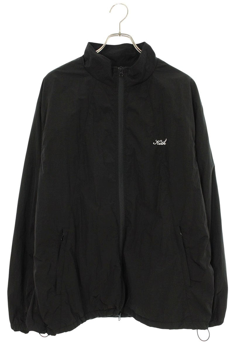 KITH Logo Embroidered Zip Blouson Black Size XL