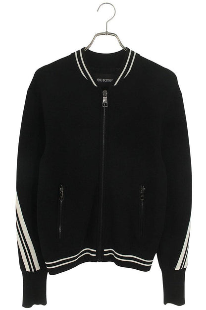 Neil Barrett Line Design Zip Blouson Black White Size S