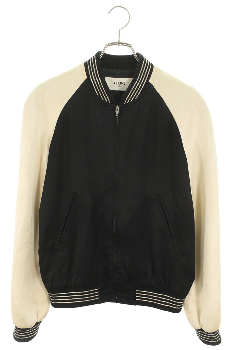 CELINE Teddy Blouson Black Off-White Multi Size S