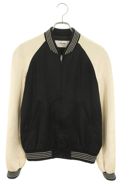 CELINE Teddy Blouson Black Off-White Multi Size S