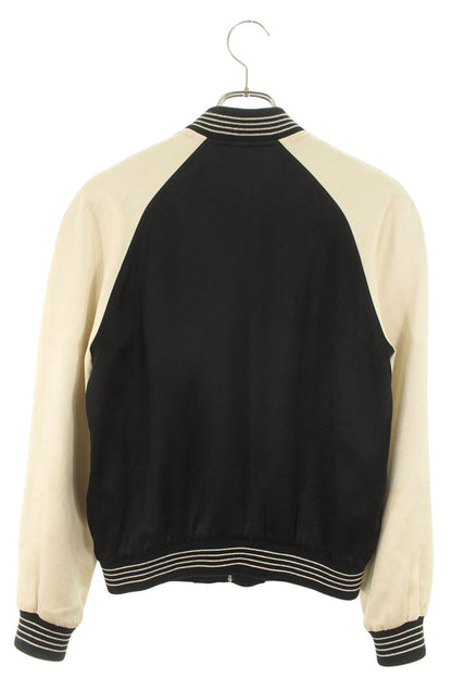 CELINE Teddy Blouson Black Off-White Multi Size S