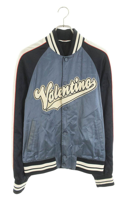 Valentino Logo Patch Blouson Blue Size S