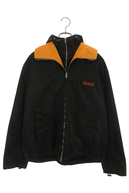 GUCCI 25SS Logo Patch Nylon Twill Blouson Size S