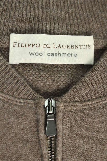 FILIPPO DE LAURENTIIS Cashmere Driver Knit Brown Size XL