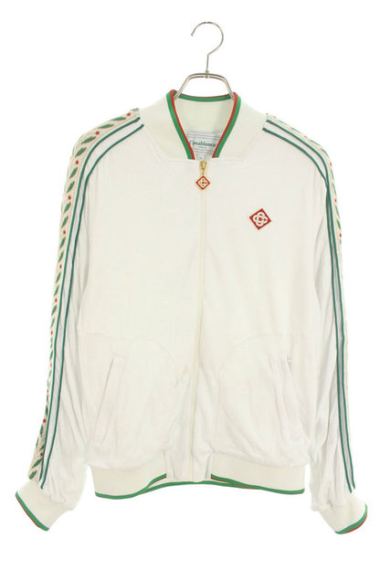 CASABLANCA Cotton Track Jacket White/Green Size M