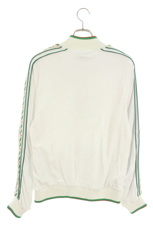 CASABLANCA Cotton Track Jacket White/Green Size M