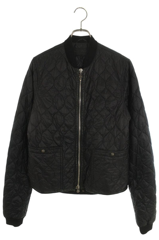 Chrome Hearts Leather Piping Quilted Zip Jacket Black Size M