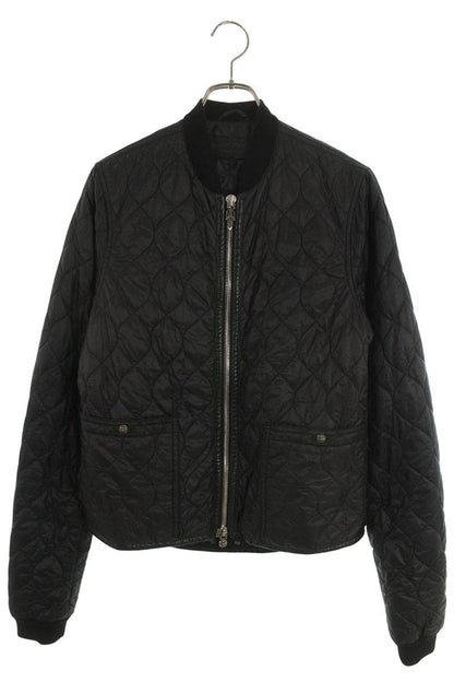 Chrome Hearts Leather Piping Quilted Zip Jacket Black Size M